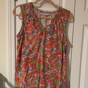 Cato Vibrant Paisley Tank Top